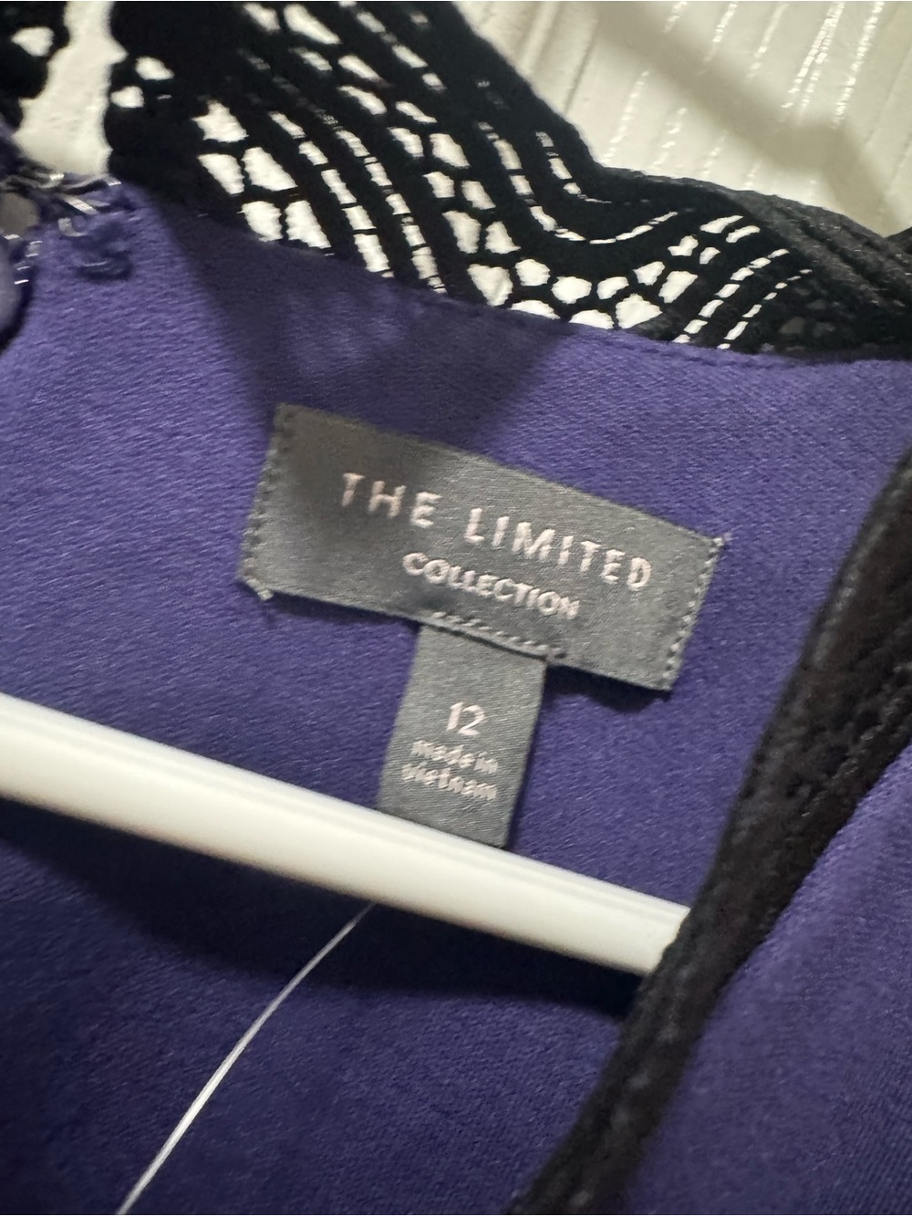 The Limited Sleeveless V-Neck Purple Dress with Black Trim - Picture 3 of 7
